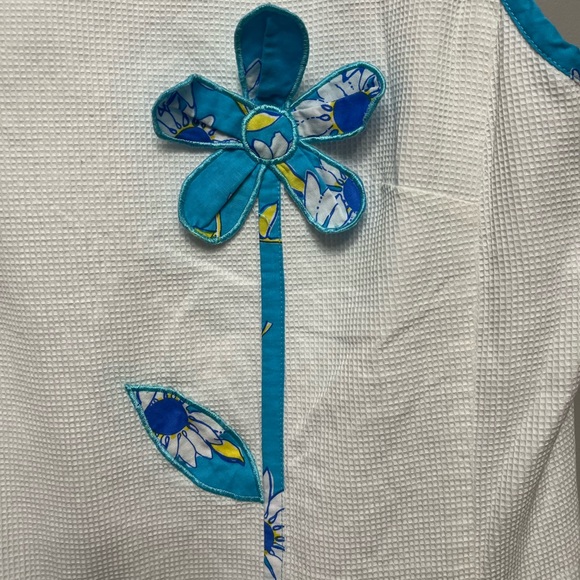 Lilly Pulitzer 60s Style smock floral appliqué Dress size 8 no flaws - Picture 6 of 16